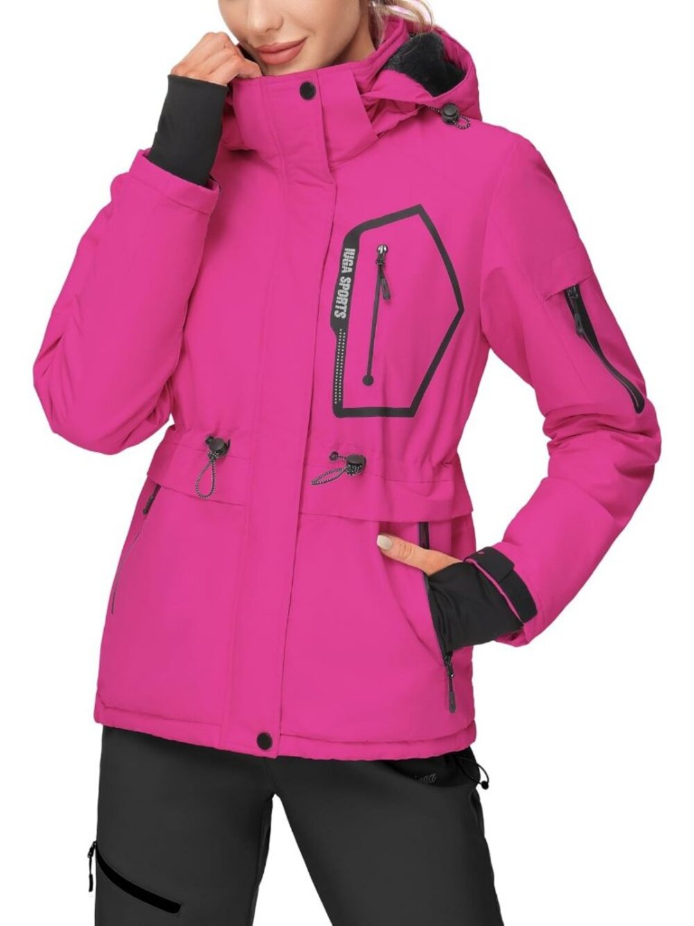 Warm Waterproof Ski Jacket for Women | Windproof Winter Coat for Hiking